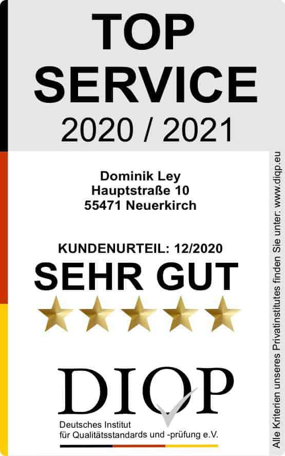 zertifizierung dominik ley top service 2020